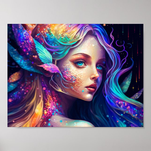 Poster Belle Fée colorée (Devant)