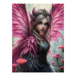 Poster Belle Fée Plantée Art