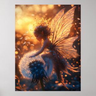 Poster Belle fée solaire avec Dandelion