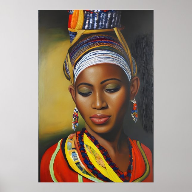 Poster Belle femme africaine (Devant)