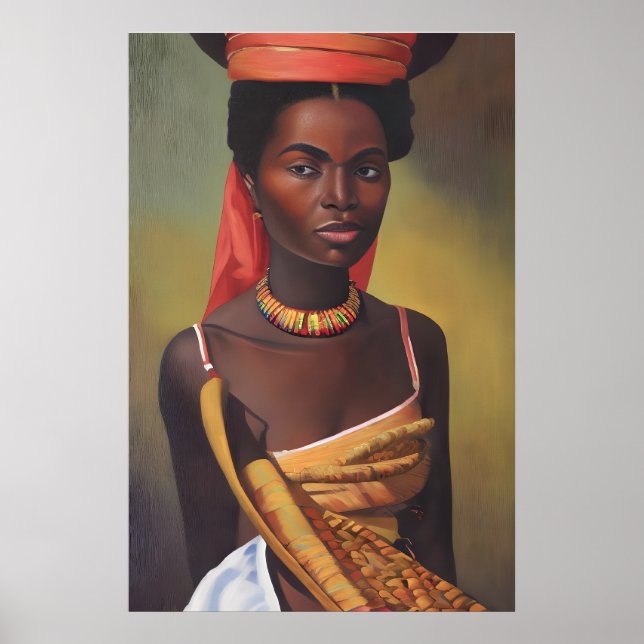 Poster Belle femme africaine (Devant)
