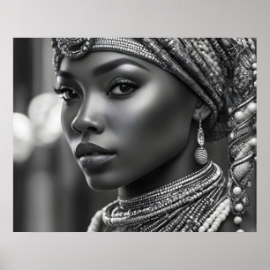 Poster Belle femme africaine
