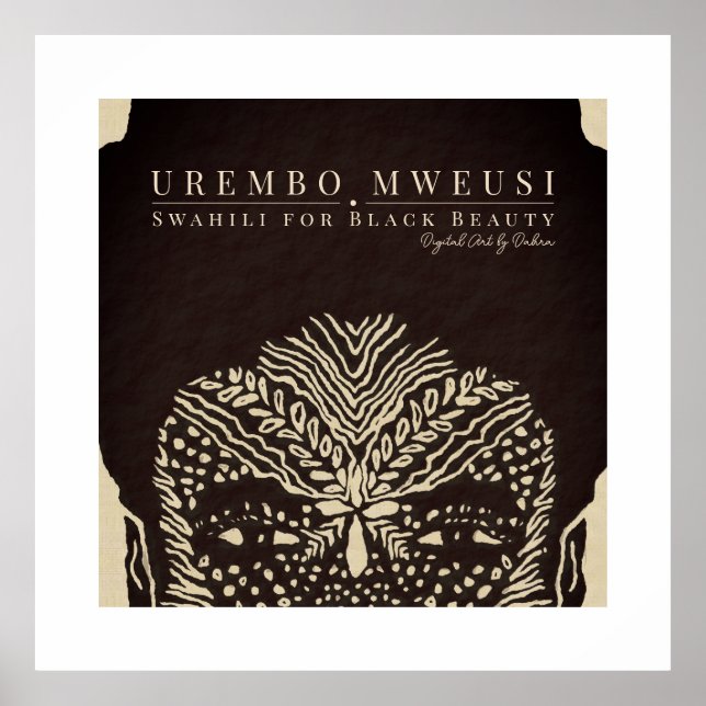 Poster Belle femme noire (Devant)