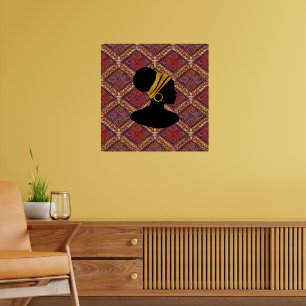 Poster Belle femme noire Silhouette II