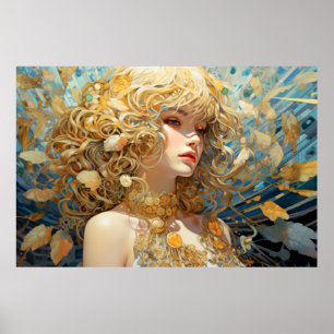 Poster Belle femme Portrait Enchanter