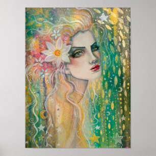 Poster Belle femme Portrait Imaginaire Art