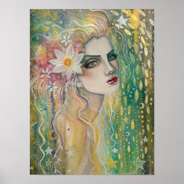 Poster Belle femme Portrait Imaginaire Art (Devant)