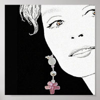 Belle fille visage de la mode illustration art