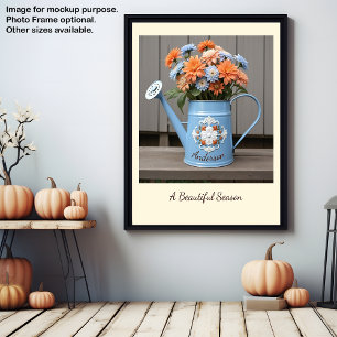 Poster Belle florales d'automne Personnaliser Thanksgivin