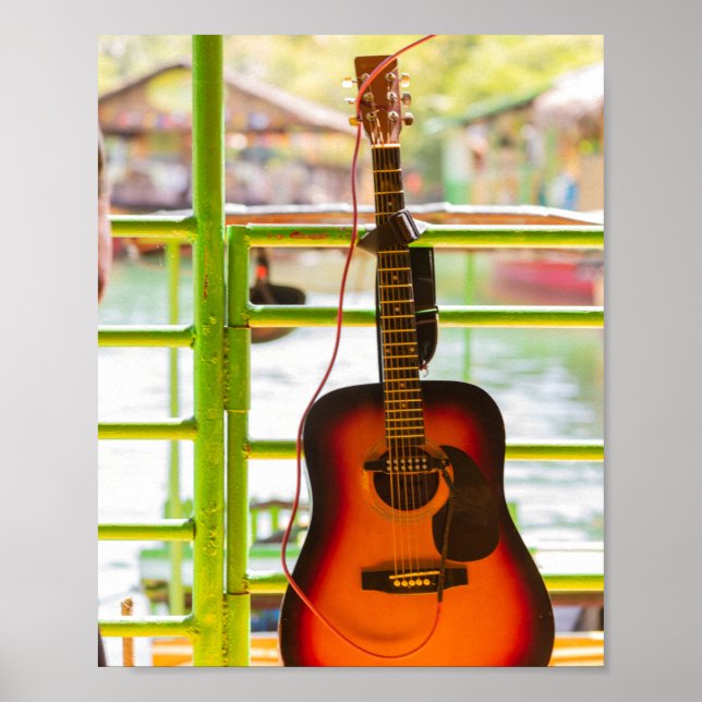 Poster Belle guitare acoustique (Devant)