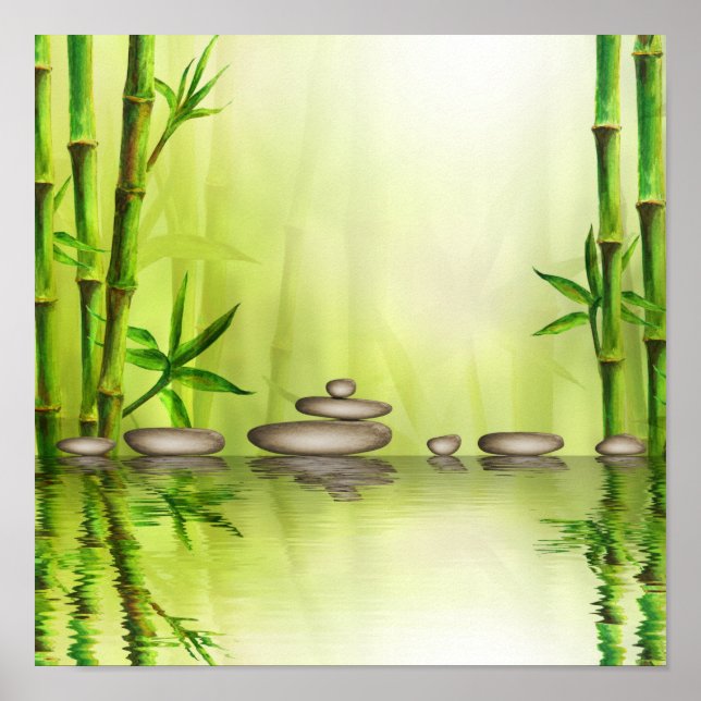 Poster Belle illustration de Spa de relaxation zen (Devant)