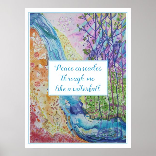 Poster Belle Inspiration Zen Chakra Energy Flow Yoga (Devant)