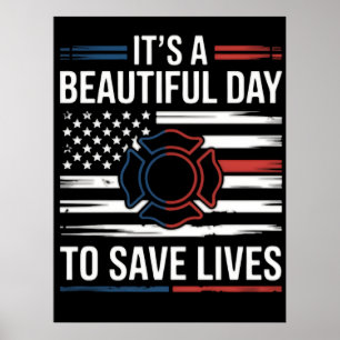 Poster Belle Journée Pour Sauver Des Vies Pompiers PNG