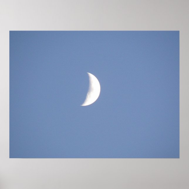 Poster Belle lune de croissant de cire en lumière (Devant)