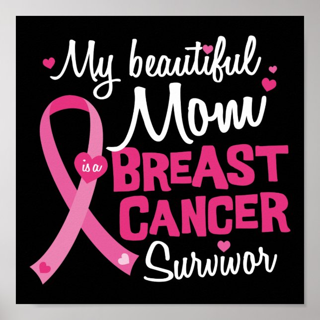 Poster Belle maman Cancer du sein Survivant Fils de la fi (Devant)
