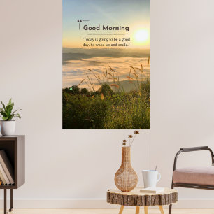 Poster Belle matinée Motivational cite l'affiche