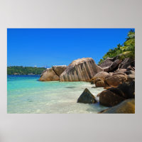Belle Mer Tropicale avec Côte Rocheuse Couverte