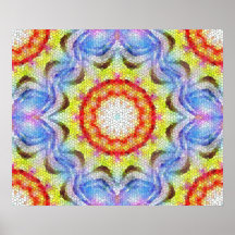 Belle mosaïque brillante Carreaux soleil Fleur