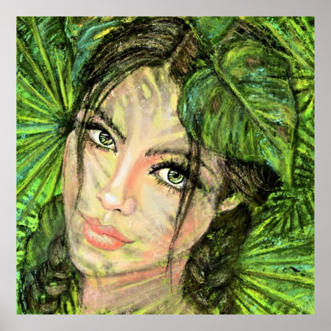 Poster Belle nature Art féminin - Peinture originale (Devant)