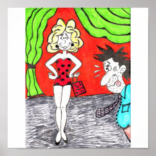 Poster Belle Pageant Humour Dessin