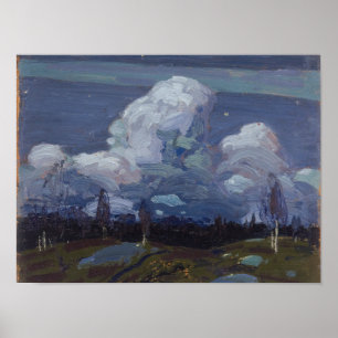 Poster Belle peinture canadienne Tom Thomson Moonlight