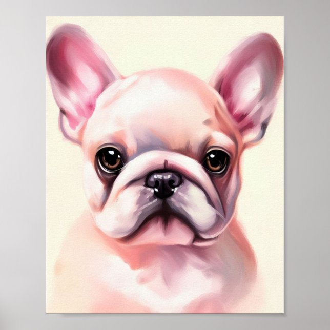 Poster Belle peinture française de bulldog (Devant)