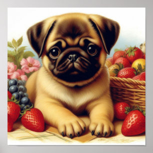 Poster Belle peinture Vintage Carlin