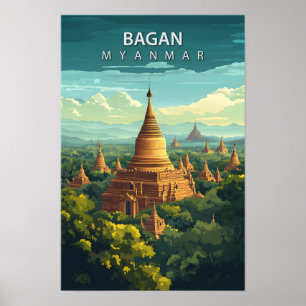 Poster Belle Place Bagan Myanmar Art Travel