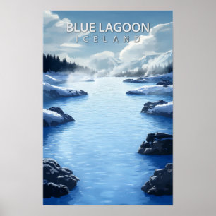 Poster Belle Place Blue Lagoon Islande Travel