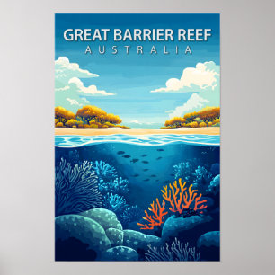 Poster Belle Place Great Barrier Reef Ausie Travel