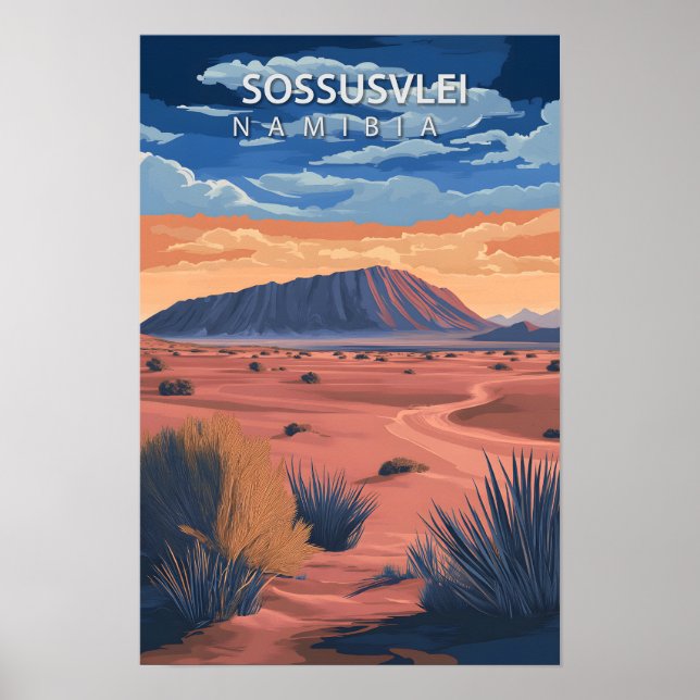 Poster Belle Place Sossusvle Namibie Travel (Devant)