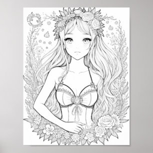 Poster Belle Sirène Couleur Adulte