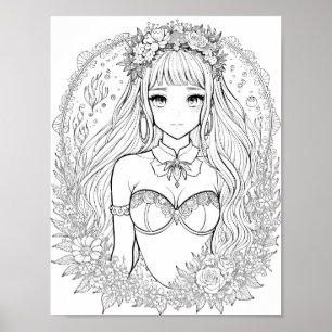 Poster Belle Sirène Couleur Adulte