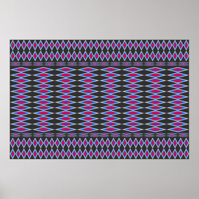 Poster belle tissu tribal motif, tissu motif ba (Devant)
