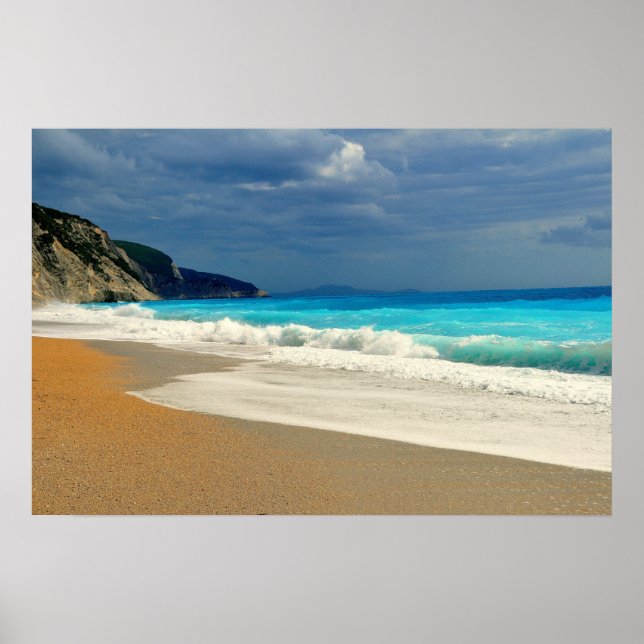 Poster Belle Turquoise Bleue Mer Tropicale Photographie (Devant)