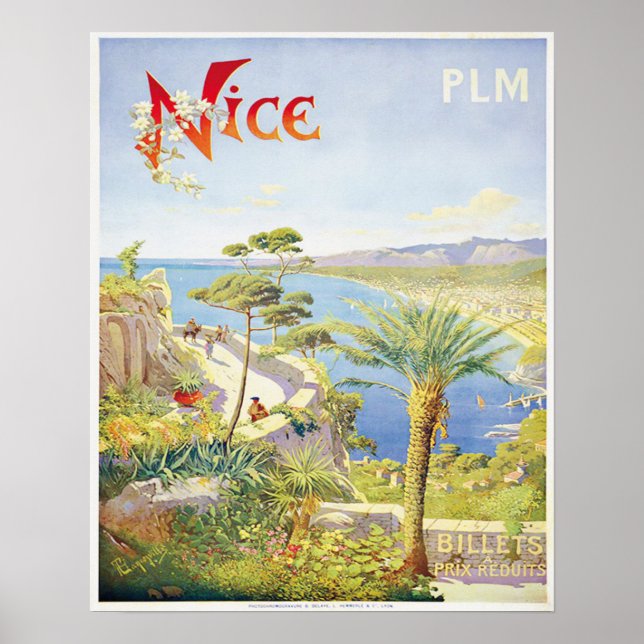 Poster Belle vue sur Nice France (Devant)