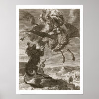 Bellerophon Fights the Chimera, 1731 (gravure)