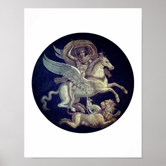 Poster Bellerophon on Pegasus (Devant)