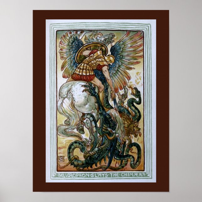 Poster Bellerophon tue la Chimera (Devant)