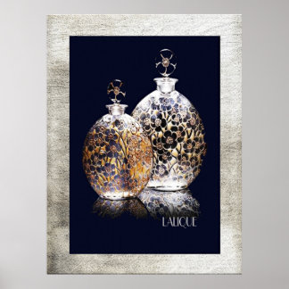 Poster Belles bouteilles de parfum Lalique