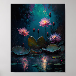 Poster Belles Fleurs Pink Pond