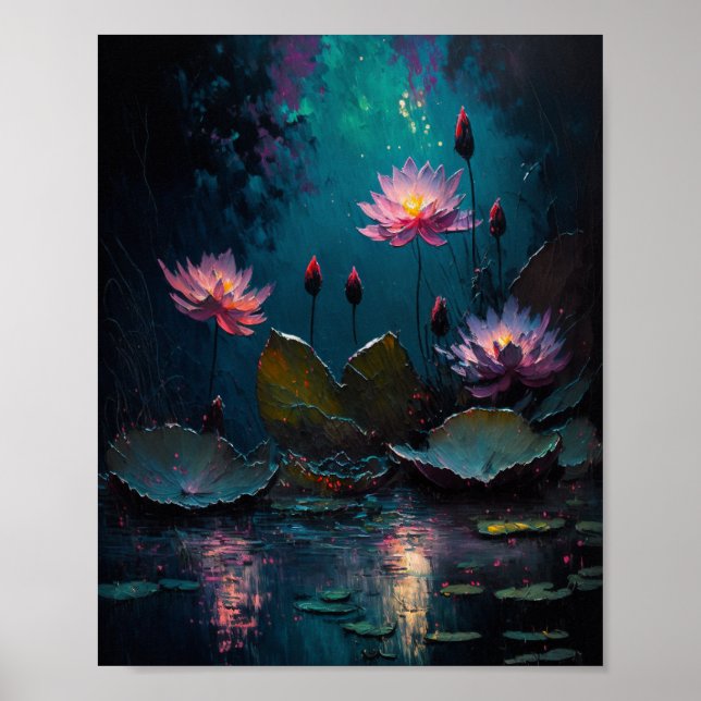Poster Belles Fleurs Pink Pond (Devant)