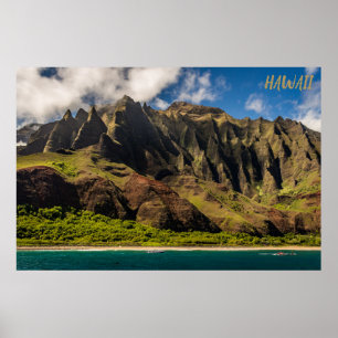Poster Belles monts Hawaii