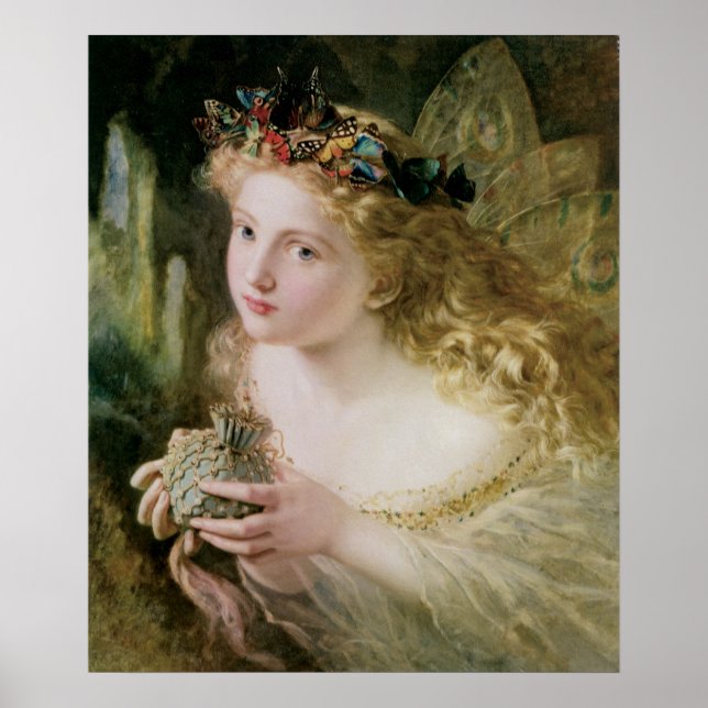 Poster Belles papillons aux fées par Sophie Anderson (Devant)