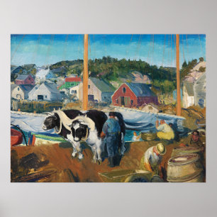 Poster Bellows - Ox Team, Quai à Matinicusm