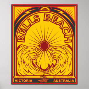 POSTER BELLS BEACH VICTORIA AUSTRALIA SURFBREAK SURF