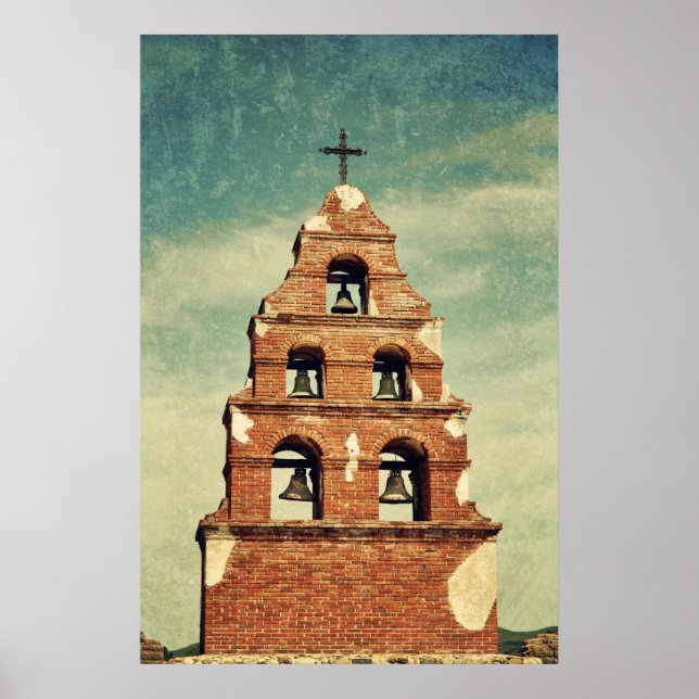 Poster Belltower Mission San Miguel Arcangel (Devant)