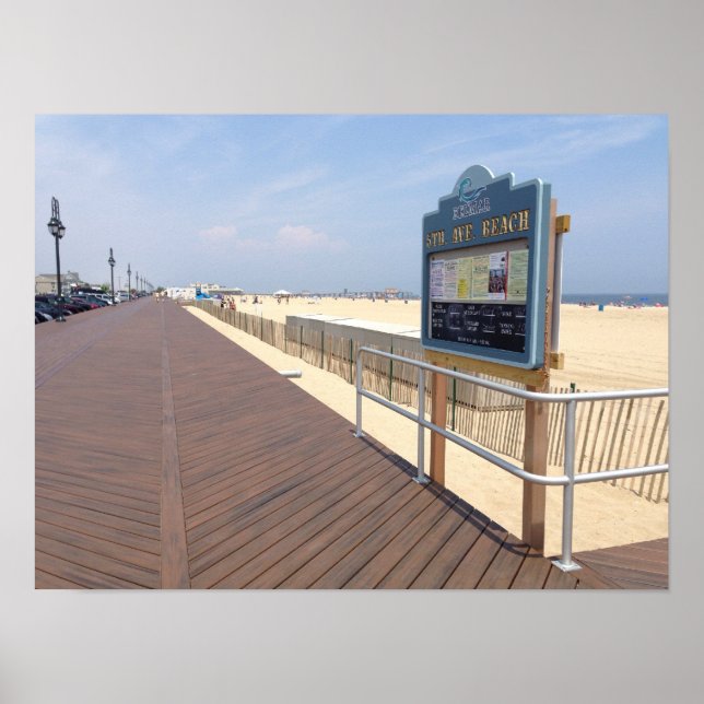 Poster Belmar Fifth Avenue Beach Jersey Shore (Devant)