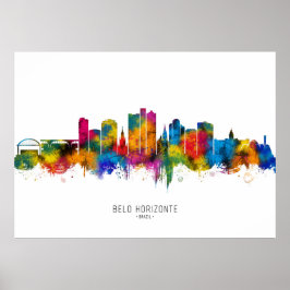 Poster Belo Horizonte Brazil Skyline