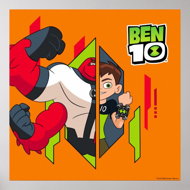 Poster Ben 10 Transformation de l'ADN à quatre armes (Devant)